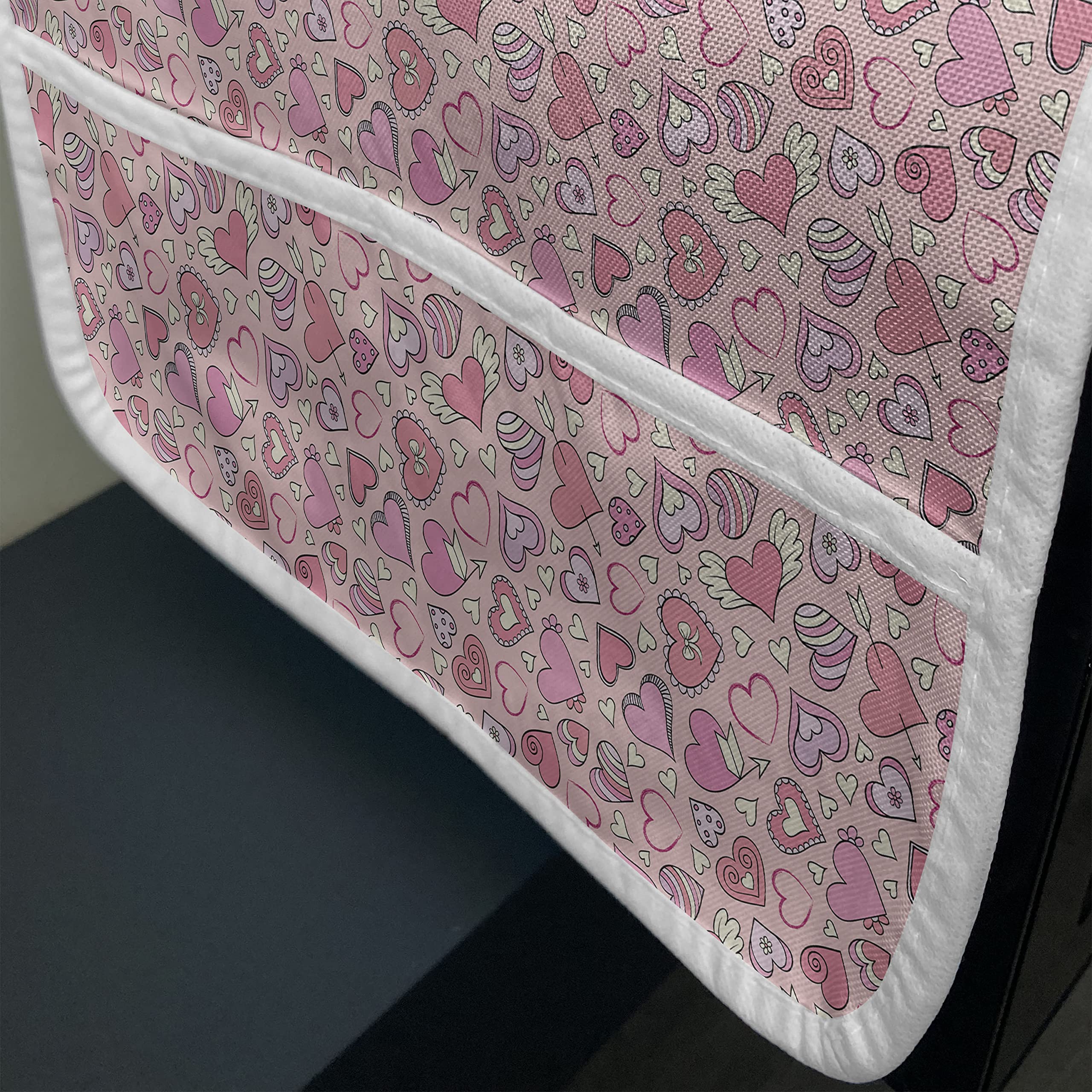Ambesonne Romantic Microwave Cover - Waterproof Kitchen Organizer with Pockets, 36