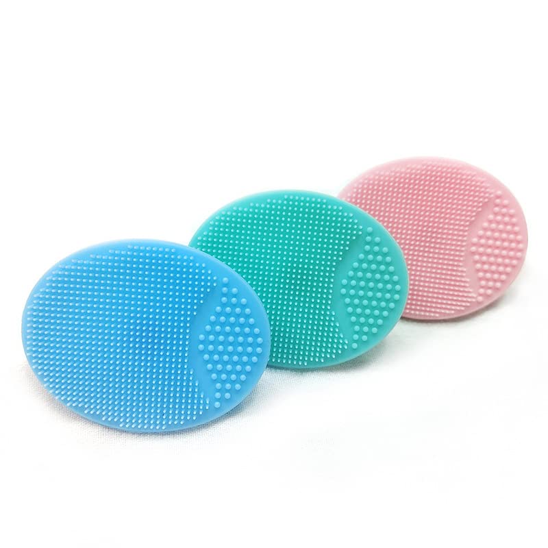 MobFest® Blackhead Remover & Face Exfoliating Brush - Gentle Skin Scrubber for Baby Shower, Face Wash & Massage - Multicolor Set of 6 with Suction Cup - Perfect for Daily Skincare Routine & Spa Treatments