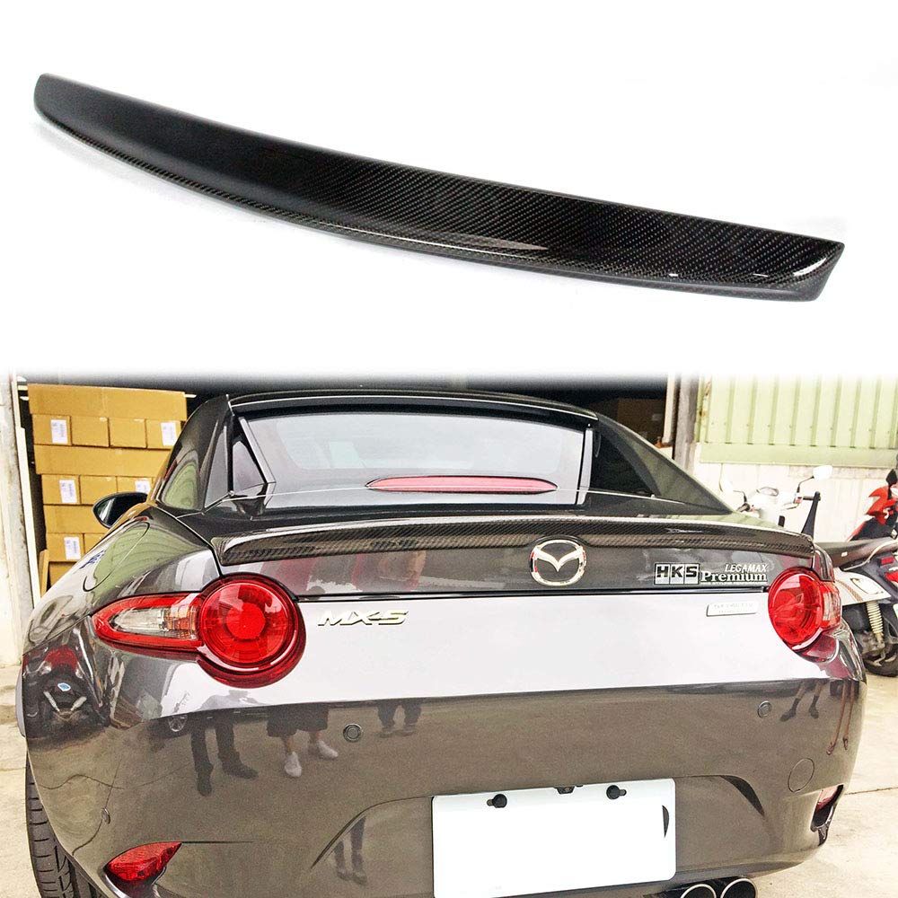 Carbon Fiber Rear Trunk Boot Spoiler for 2016-2025 Mazda Miata MX-5 ND Roadster - Fastback DTO Style Retractable Design | Enhances Aerodynamics & Sporty Look for Street Racing & Car Shows