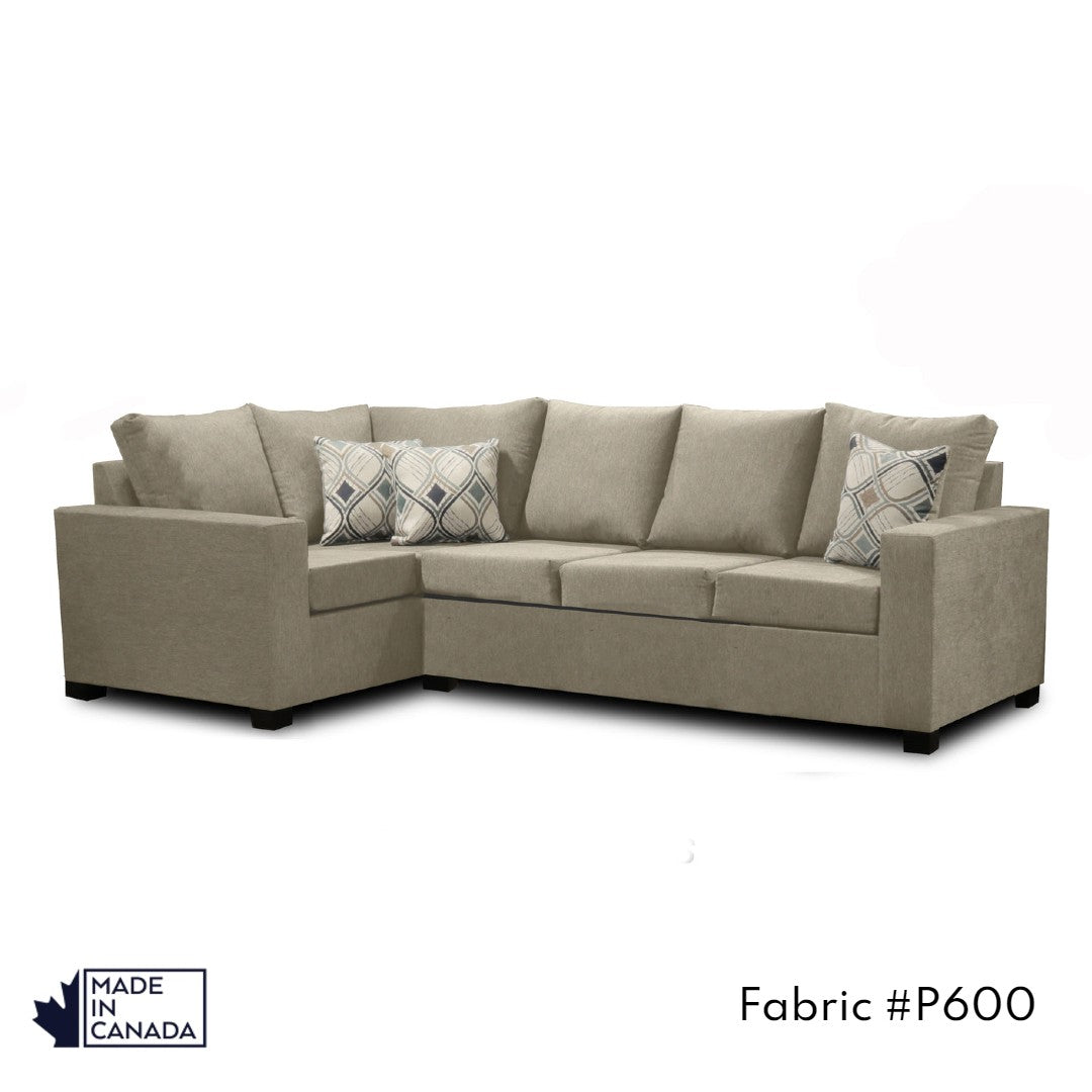 Canadian Made 3 x 1 Sectional Sofa with LHF/RHF Configurations & 17 Color Options - Perfect for Living Rooms, Apartments & Home Theaters