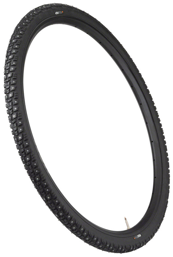 45NRTH Gravdal 650B x 38 Gravel Bike Tire - Clincher, Steel Bead, Black, 33 TPI with 240 Carbide Studs for Winter Cycling - Perfect for Snowy Trails and Icy Commutes