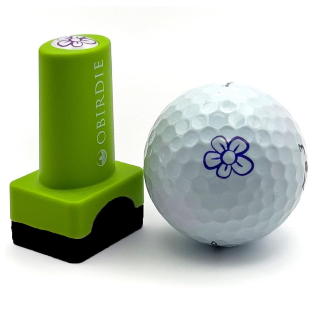 Self-Inking Golf Ball Stamp - Fast-Drying Waterproof Golf Ball Marker | Reusable Golf Accessories for Women & Men | Perfect Golfer Gift & Golf Gadgets | Great for Personalizing Golf Balls, Scorecards & Tournament Marking