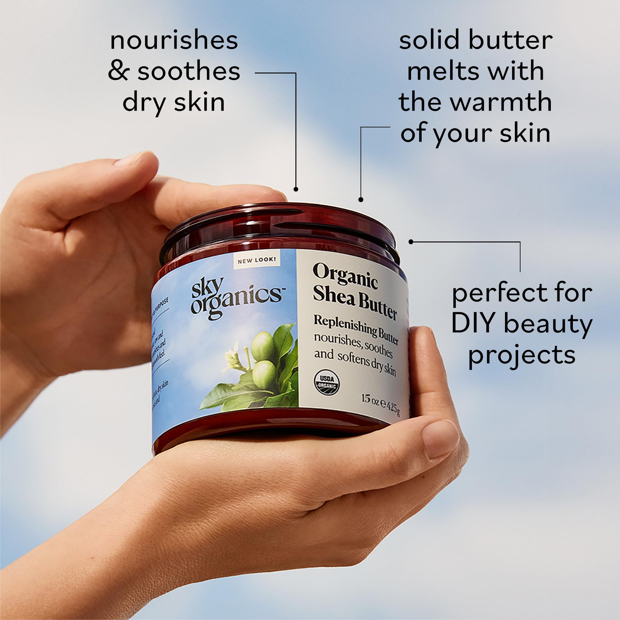 Sky Organics Sweet Almond Oil & Shea Butter - 100% Pure Natural Moisturizer for Skin & Hair Care - Perfect for Massage, DIY Beauty Recipes & Dry Skin Relief