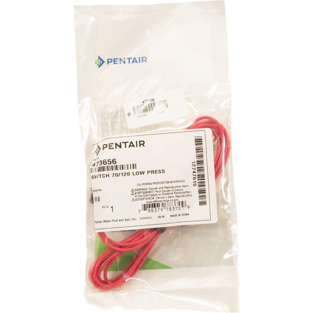Pentair 473656 70/120 Low Pressure Switch Replacement for Pool and Spa Heat Pumps - Perfect for Inground & Above Ground Swimming Pools, Hot Tubs, and Water Heating Systems
