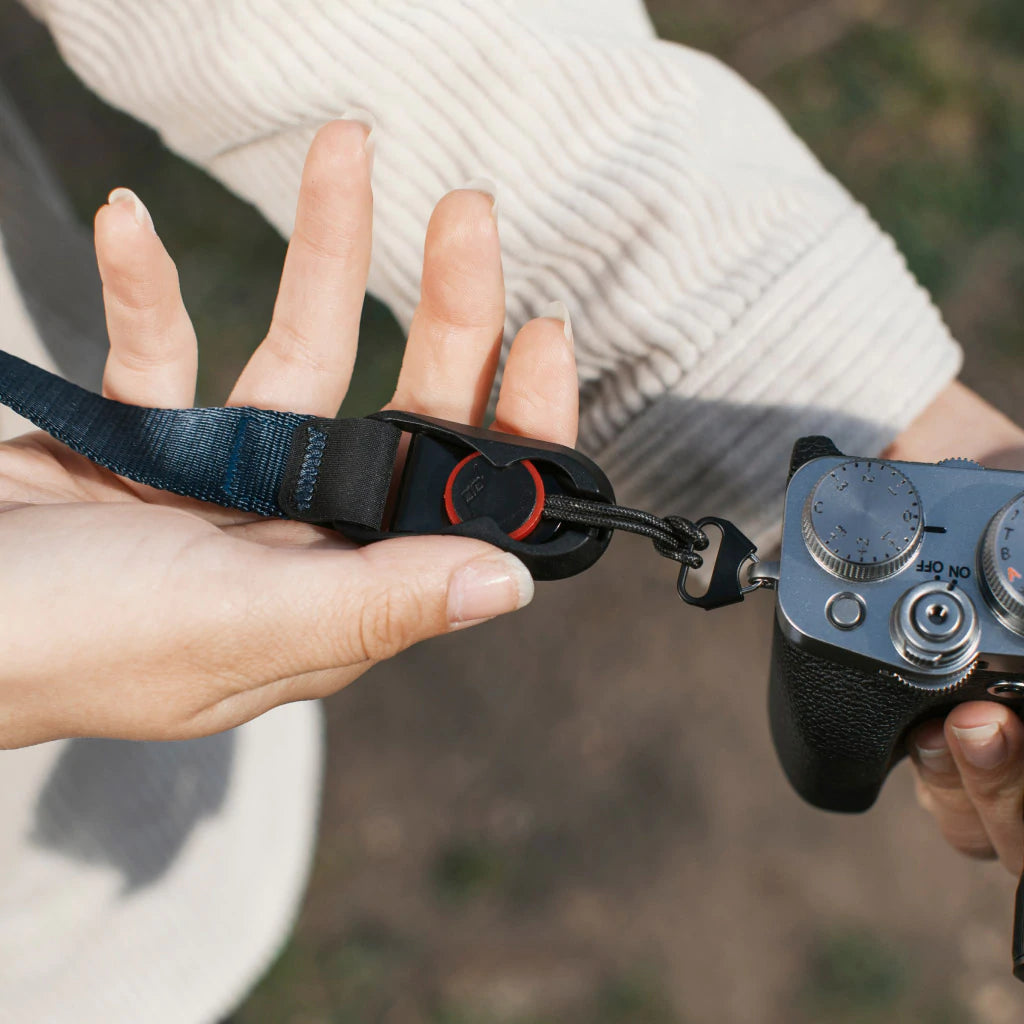 Peak Design Cuff Quick-Release Camera Wrist Strap - Secure & Comfortable Hand Strap for DSLR/Mirrorless Cameras (Midnight) - Perfect for Travel, Hiking & Outdoor Photography