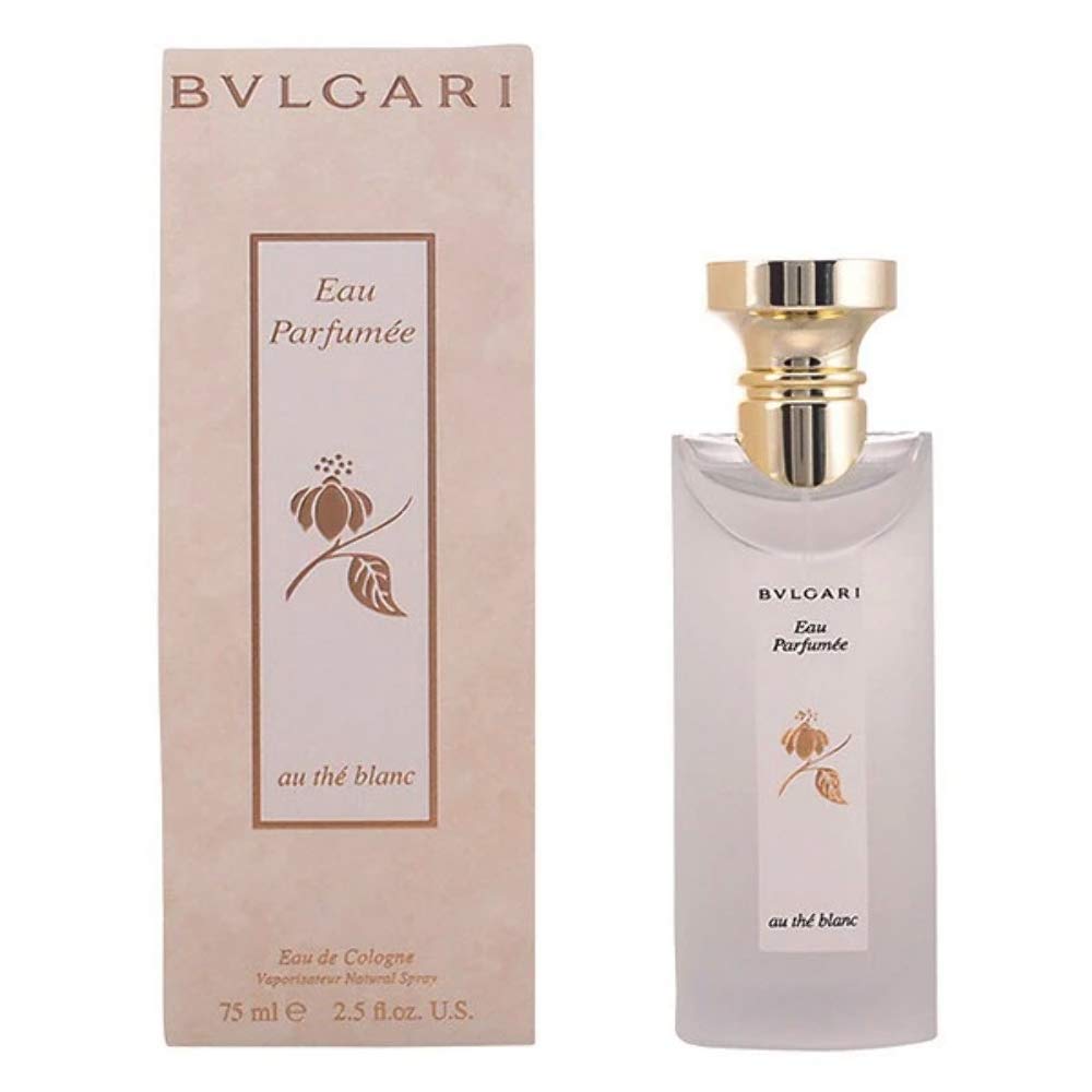 Bvlgari Eau Parfumee Au The Blanc Eau de Cologne Spray 2.5 oz - White Tea Scented Perfume for Women & Men, Fresh & Elegant Fragrance for Daily Wear, Office & Special Occasions