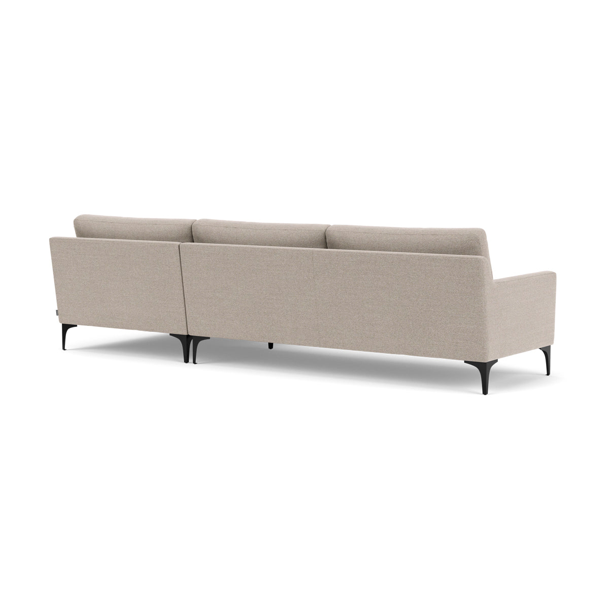 Astha Fabric Right Chaise Sofa - Modern Upholstered Sectional Couch for Living Room, Lounge & Small Spaces