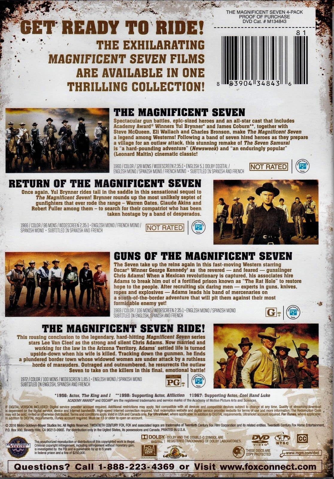 The Magnificent Seven Complete Movie Collection | Classic Western Films | Perfect for Movie Nights & Western Genre Fans