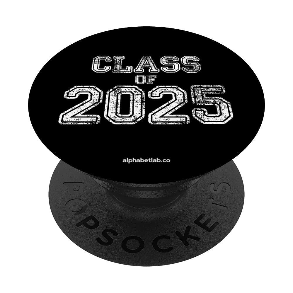 Class of 2025 Graduation Gift - Vintage Senior 2025 School Spirit PopSockets PopGrip | Swappable Phone & Tablet Grip for iPhone, Samsung | Perfect for Graduation Parties, School Events & Daily Use