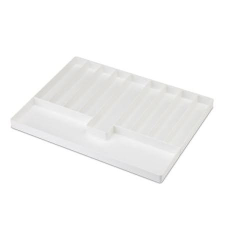 10-Section Plastic Dental Drawer Organizer Tray for Medical & Dental Supplies, White Dental Cart Storage Solution for Clinic & Hospital Organization
