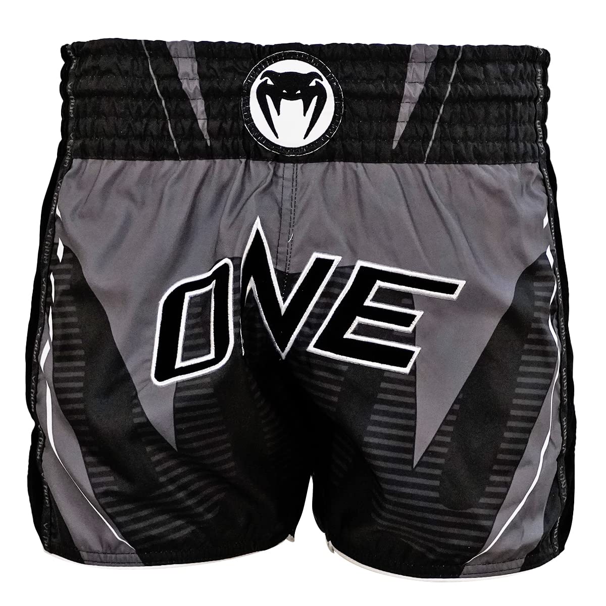 VENUM One FC 3.0 Muay Thai Shorts for Men - Premium MMA & Kickboxing Training Shorts (Black/White) - Perfect for Muay Thai, MMA, Kickboxing & Combat Sports Training