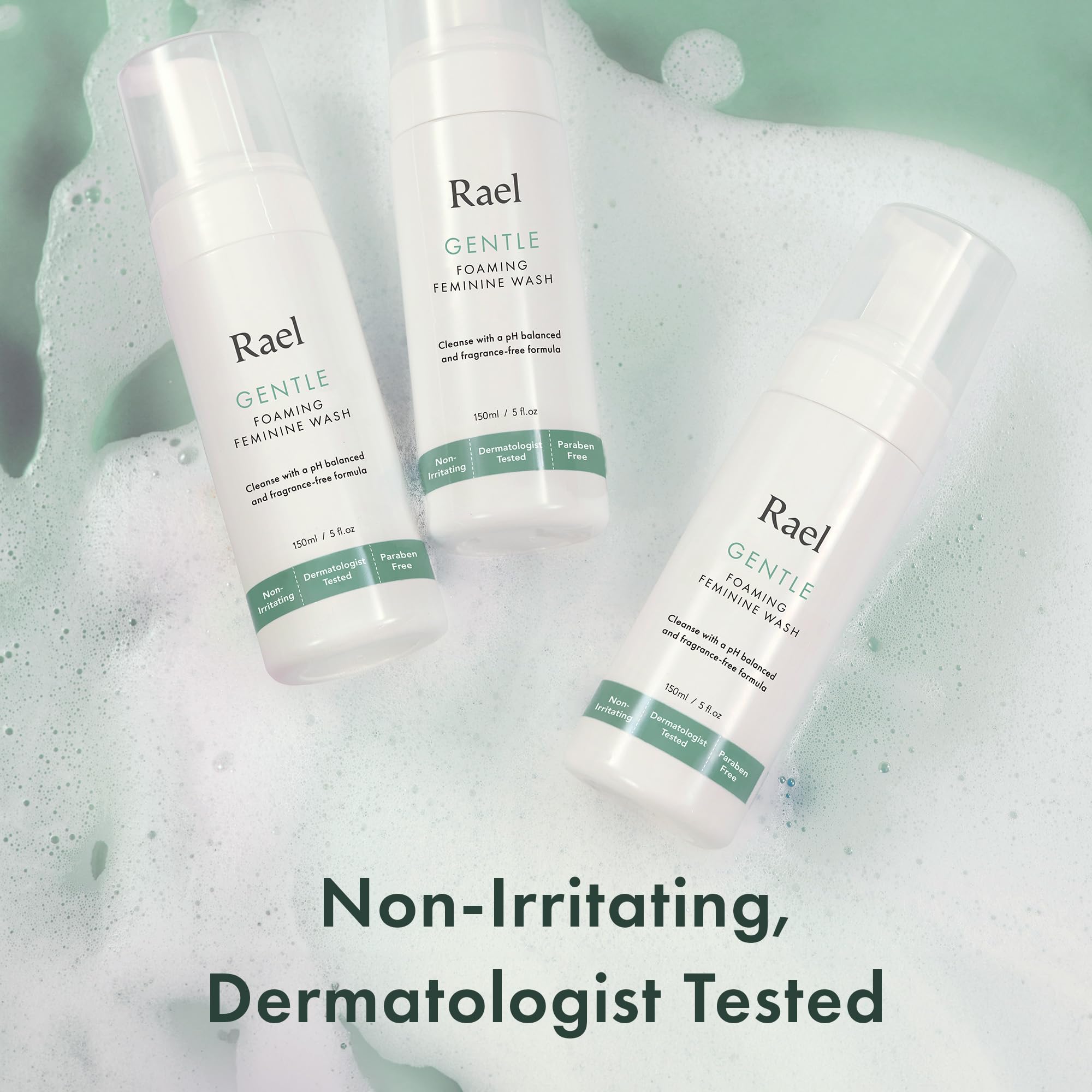 Rael pH Balanced Feminine Foaming Wash for Women - Unscented, Sensitive Skin, Vegan & Cruelty Free Intimate Cleanser (5oz, 2 Pack) | Gentle Daily Hygiene for All Skin Types
