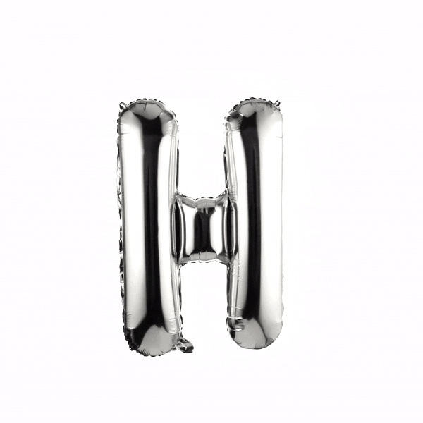 Balloonify Silver Mylar Letter H Balloon - 40 Inch Large Foil Alphabet Balloon for Birthday Party Decorations, Wedding, Baby Shower & Graduation Celebrations (1 Count)