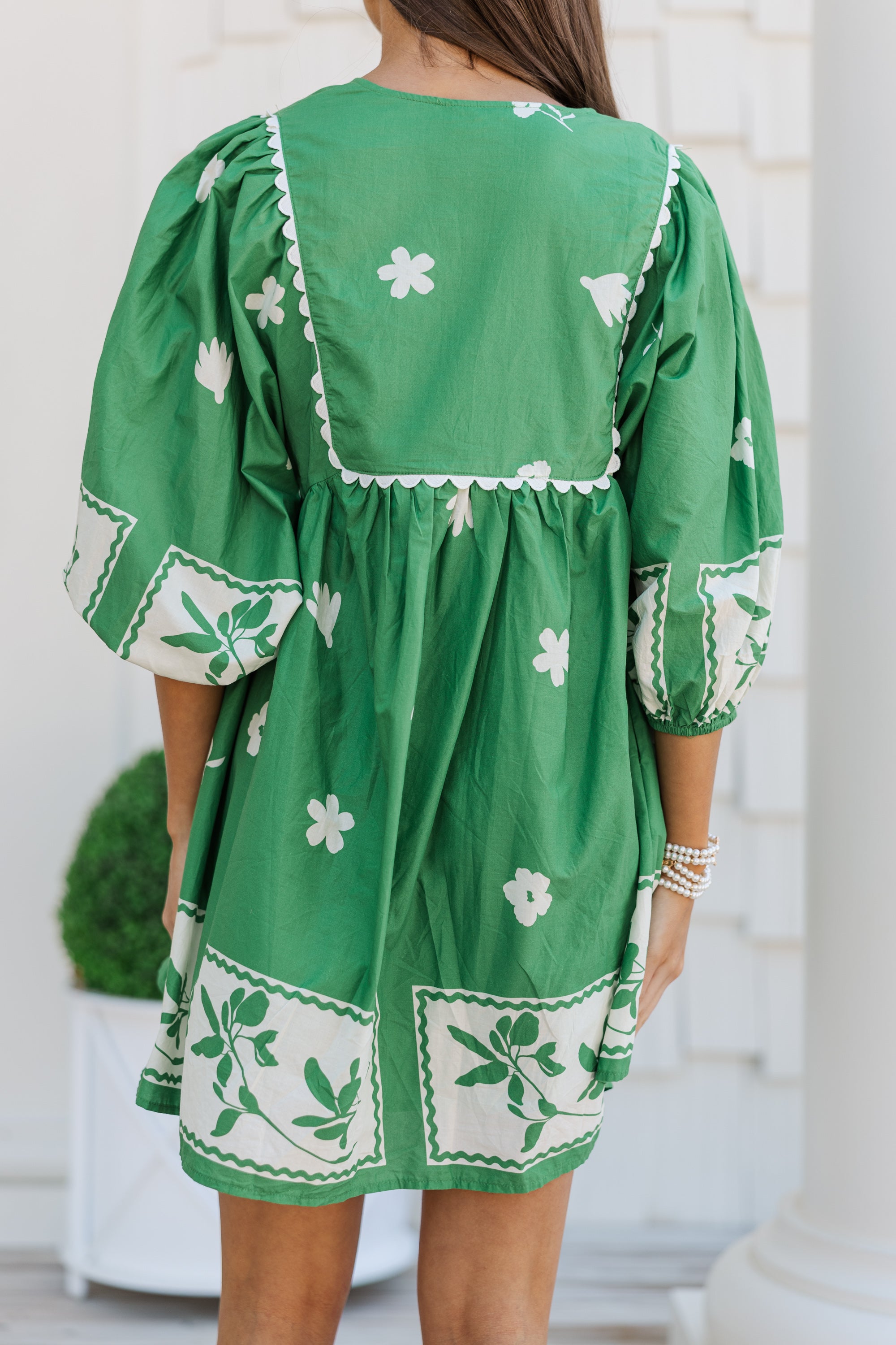 Green Floral Babydoll Dress for Women - Find You Well - Perfect for Summer, Beach, and Casual Outings