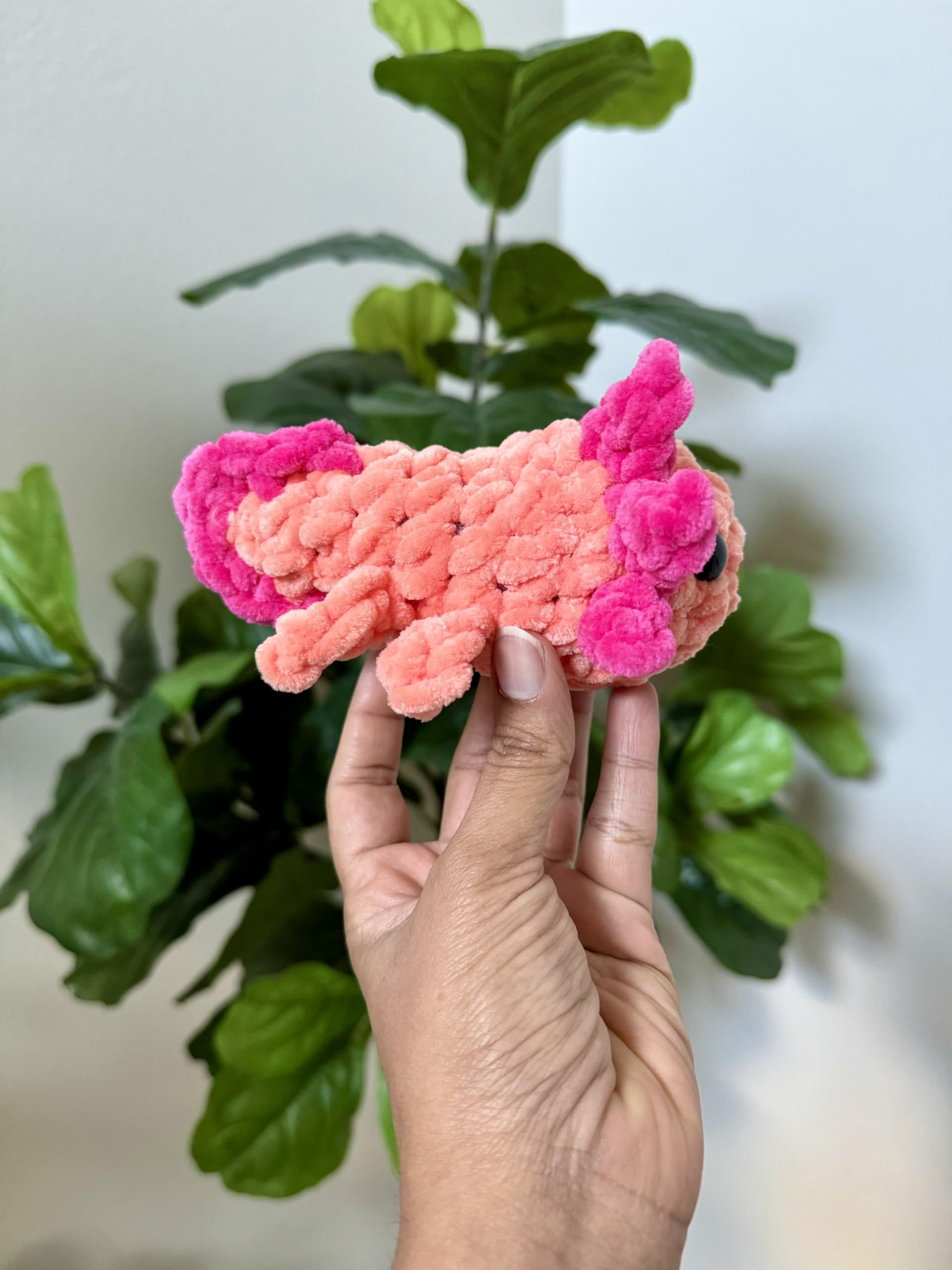 Adorable Axolotl Plush Toy - Handmade Crochet Amigurumi Stuffed Animal (Small) - Perfect Gift for Kids, Animal Lovers & Home Decor
