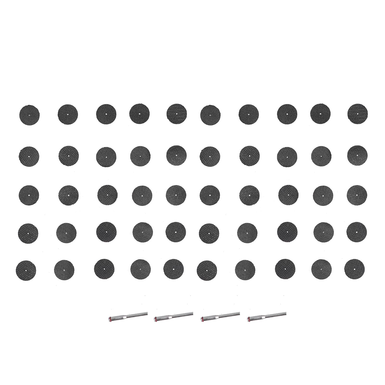 50Pcs Resin Cutting Discs for Rotary Tool - Mini Cut Off Wheels with 4 Connecting Rods - Durable Grinder Accessories for Metal, Wood & Plastic - Perfect for DIY Projects, Jewelry Making & Craft Work