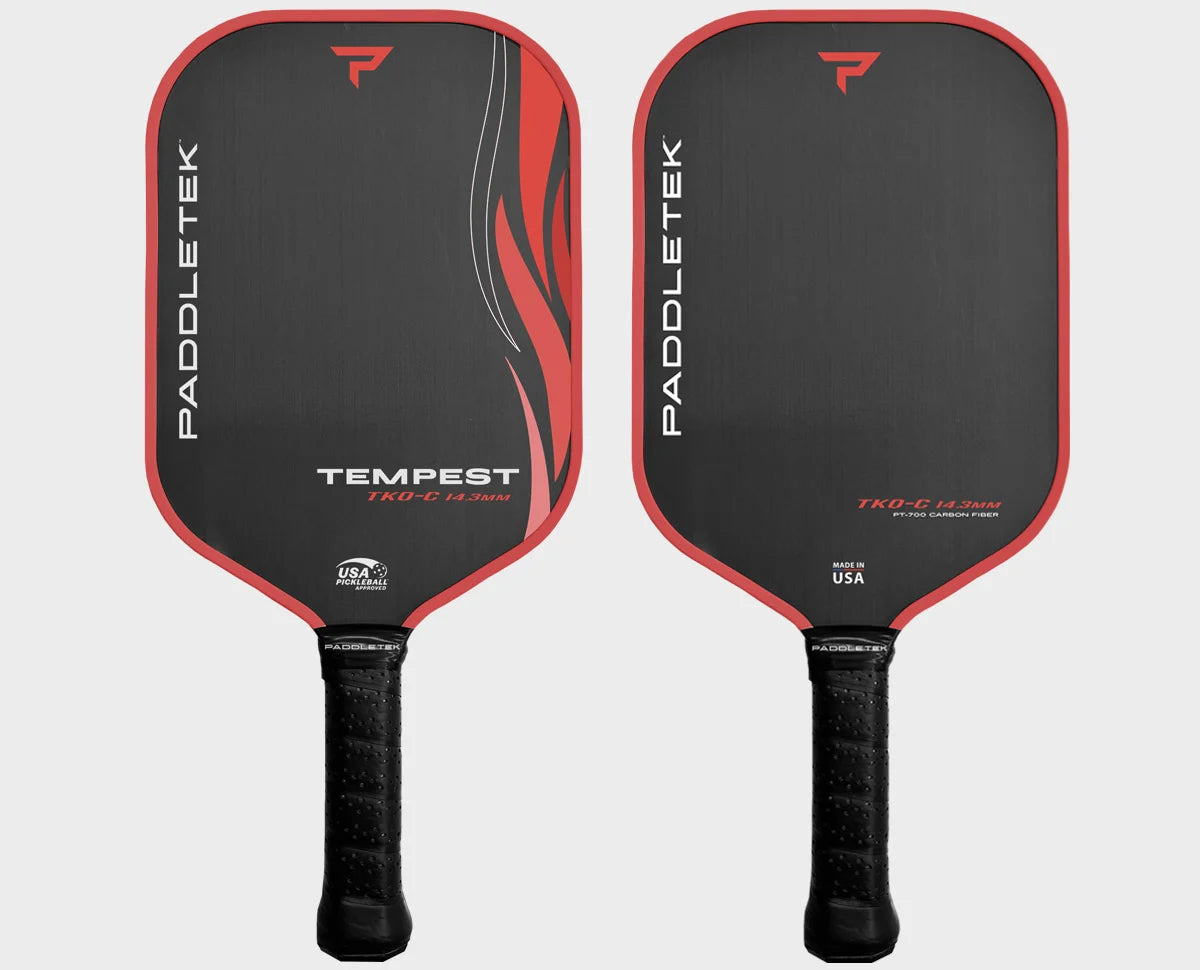 Paddletek Tempest TKO C 14.3 Pickleball Paddle | Premium Carbon Fiber Surface | USAPA Approved | Perfect for Competitive Play & Recreational Games