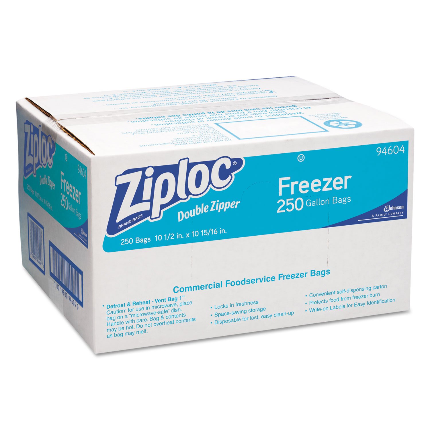 Ziploc Double Zipper Freezer Bags - Heavy Duty Storage Bags for Food, Meal Prep & Freezing - Airtight, Leakproof & BPA Free (Perfect for Kitchen Organization, Camping & Travel)