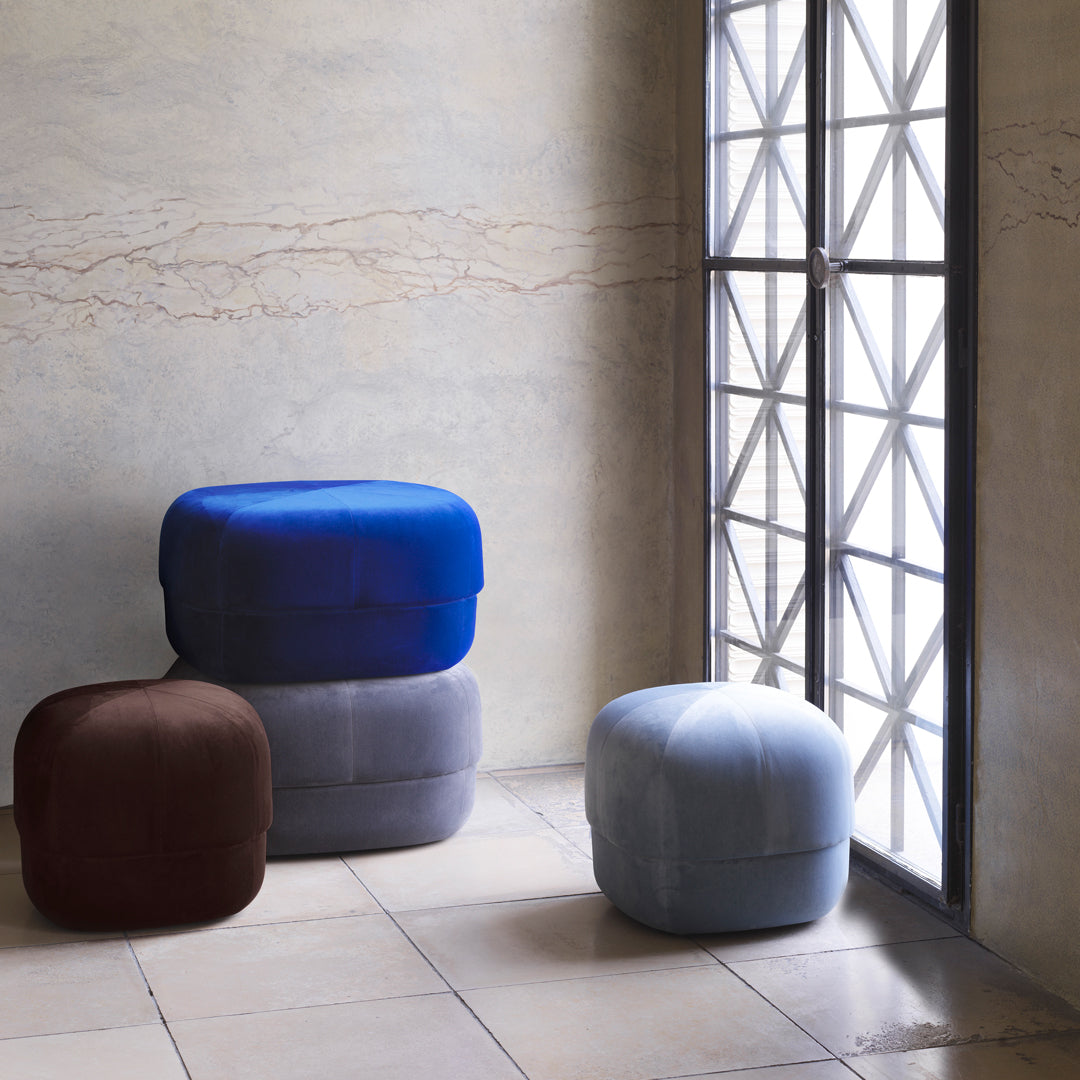 Velour Circus Pouf - Stylish and Comfortable Floor Seating for Kids' Rooms, Playrooms, and Living Rooms