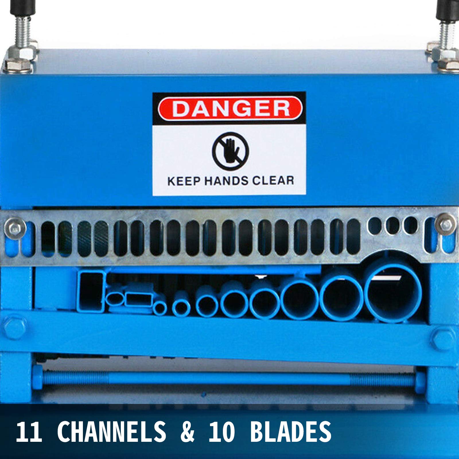 VEVOR Automatic Wire Stripping Machine 0.06-1.5 Inch | 11 Channels 10 Blades Industrial Wire Stripper Tool with Manual Hand Crank | Copper Wire Recycling, Scrap Metal Processing, Electrical Work & DIY Projects