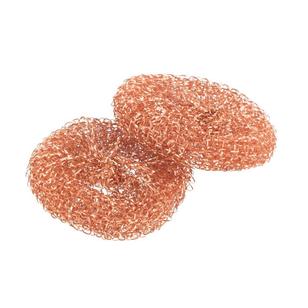 Non-Scratch Copper Scouring Pads 2 Pack - Heavy Duty Cleaning Pads for Pots, Pans & Cookware - Rust-Free & Reusable Kitchen Scrubbers for Stove, Grill & Baking Pans