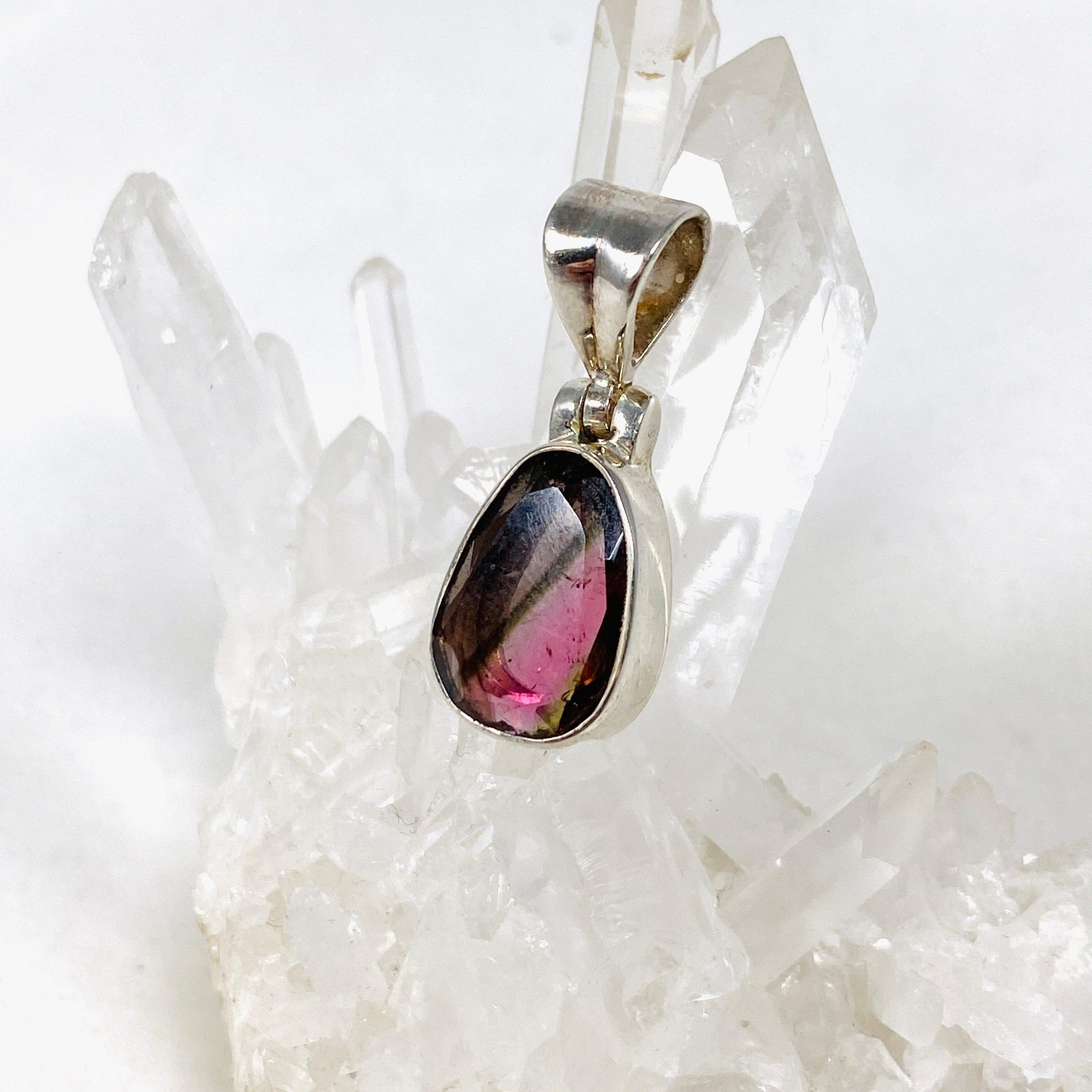 Natural Pink Tourmaline Faceted Pendant Necklace PPGJ583 - Elegant Jewelry for Women, Perfect Gift for Birthday, Anniversary & Valentine's Day