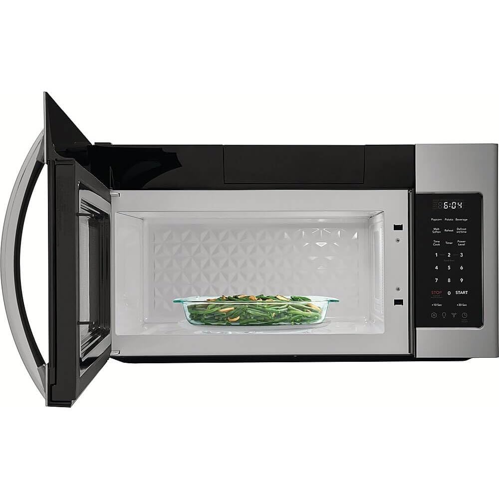 Frigidaire 1.8 Cu. Ft. Stainless Steel Over-The-Range Microwave with LED Lighting - Perfect for Kitchen Remodeling & Space-Saving Cooking