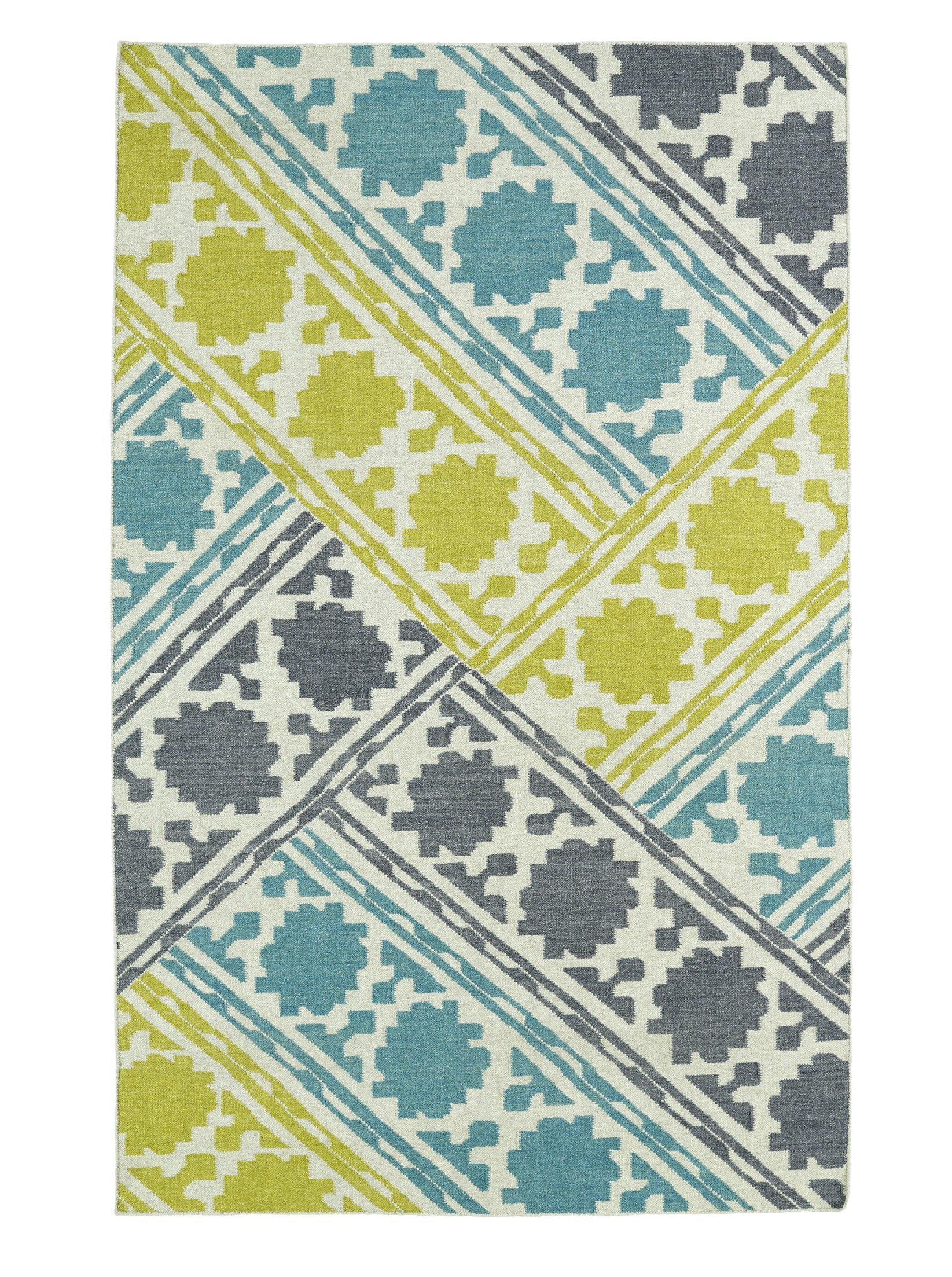 Kaleen Glam Area Rug - Turquoise Blue 3'6