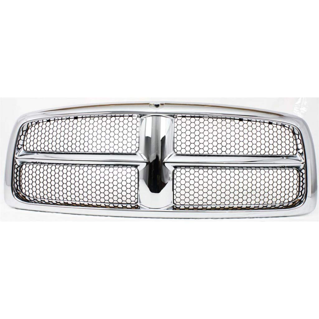 2003-2005 Dodge Ram 2500/3500 Honeycomb Grille Assembly - Chrome Shell with Paint-to-Match Insert | OEM CH1200248 & 55077185AG | Perfect for Truck Upgrades & Off-Road Adventures