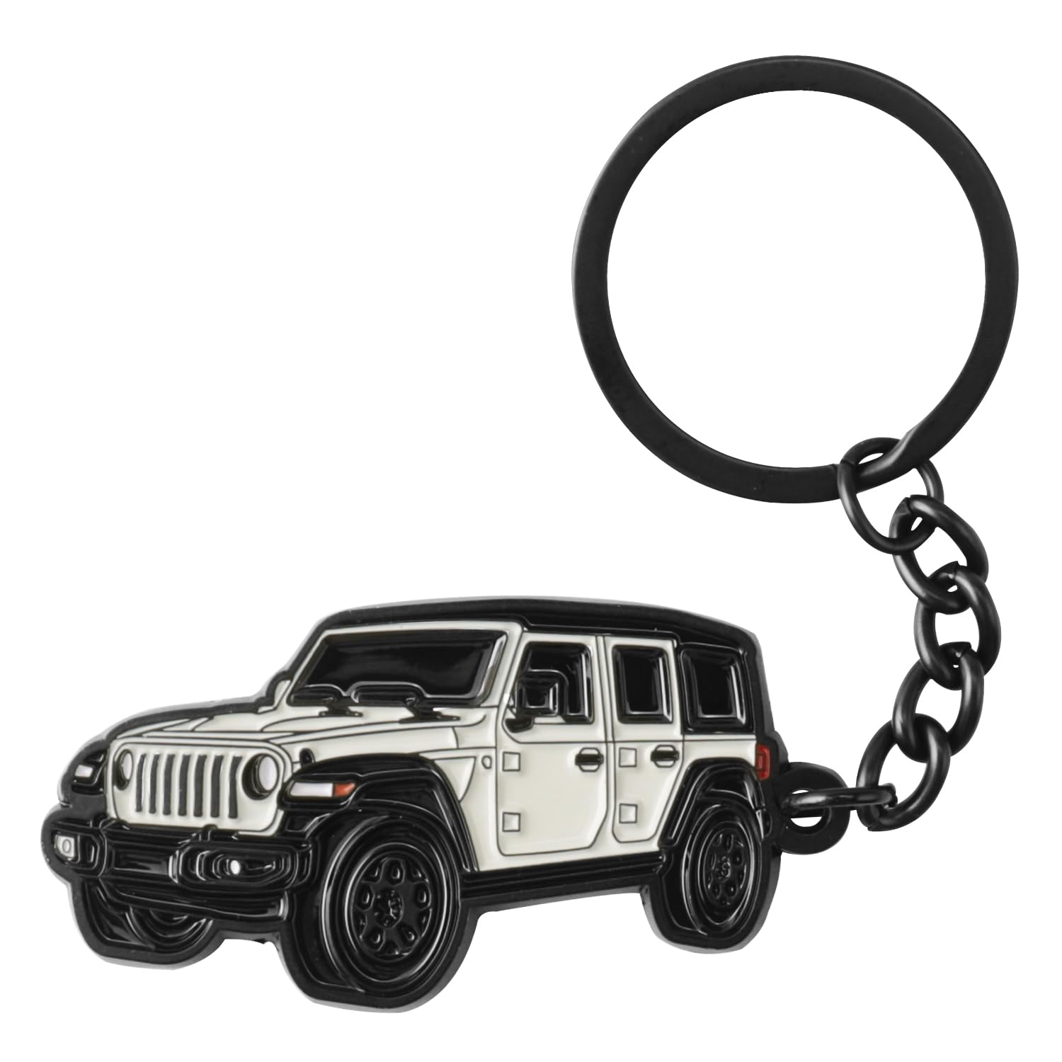 Jeep Wrangler Rubicon 4-Door Keychain - Durable Car Key Accessories with Key Rings | Perfect Gift for Jeep Owners & Off-Road Enthusiasts