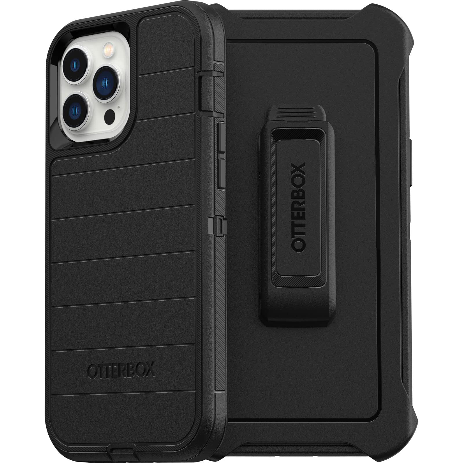 OtterBox Defender Series Rugged Case with Holster for Apple iPhone 12 Pro Max - Black | Shockproof & Drop Protection | Perfect for Outdoor, Construction & Active Lifestyles