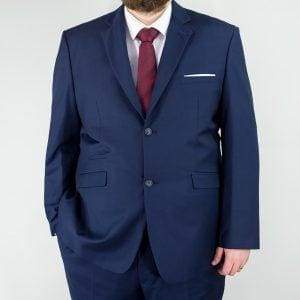 Cavani Jefferson Navy Big & Tall Tweed Suit for Men - 2 Piece Regular Fit Business Suit | Perfect for Weddings, Office & Formal Events