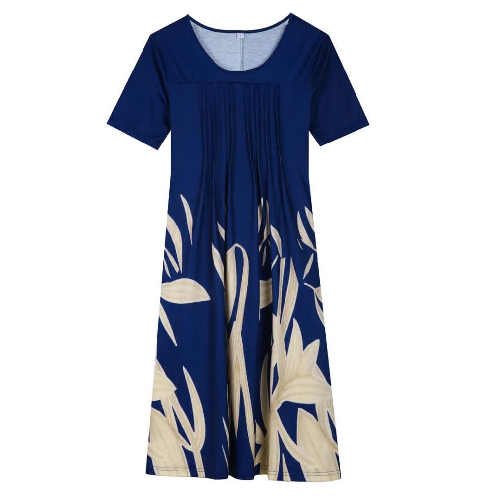 Deuyo Women's Casual Summer Midi Dresses - Elegant Flowy Dress for Mature Ladies | Perfect for Beach Vacations, Garden Parties & Brunch Outings