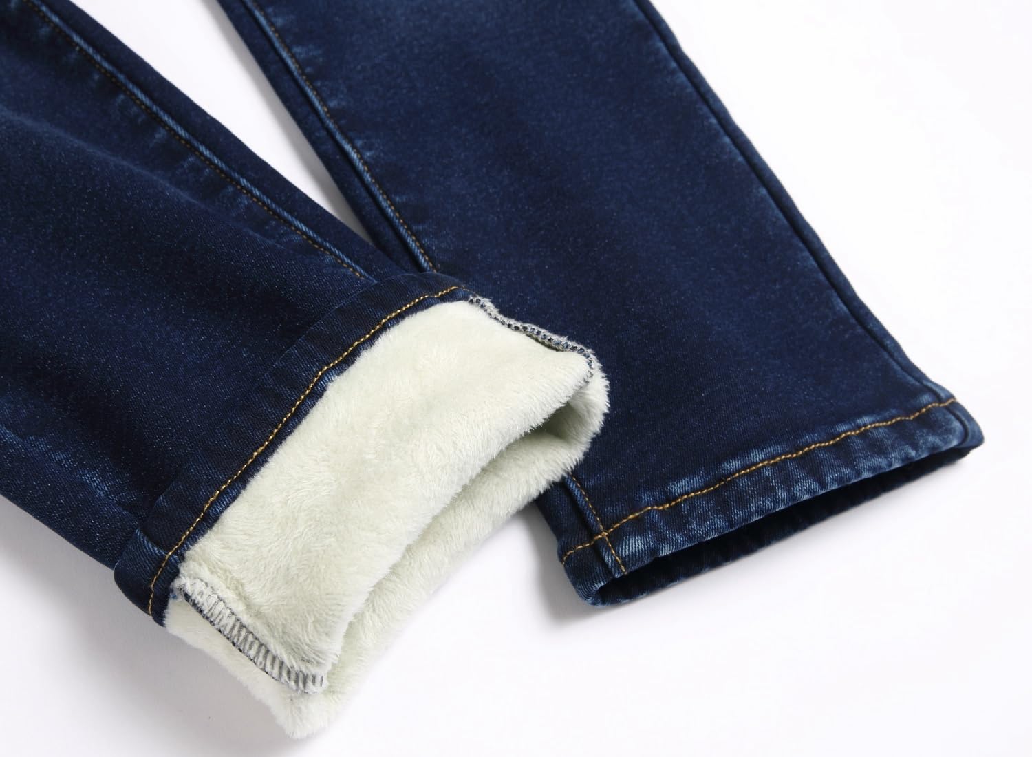 Boys Fleece Lined Jeans - Winter Thermal Stretchy Skinny Fit Denim Pants for Kids | Warm Casual Outfits for School & Outdoor Activities