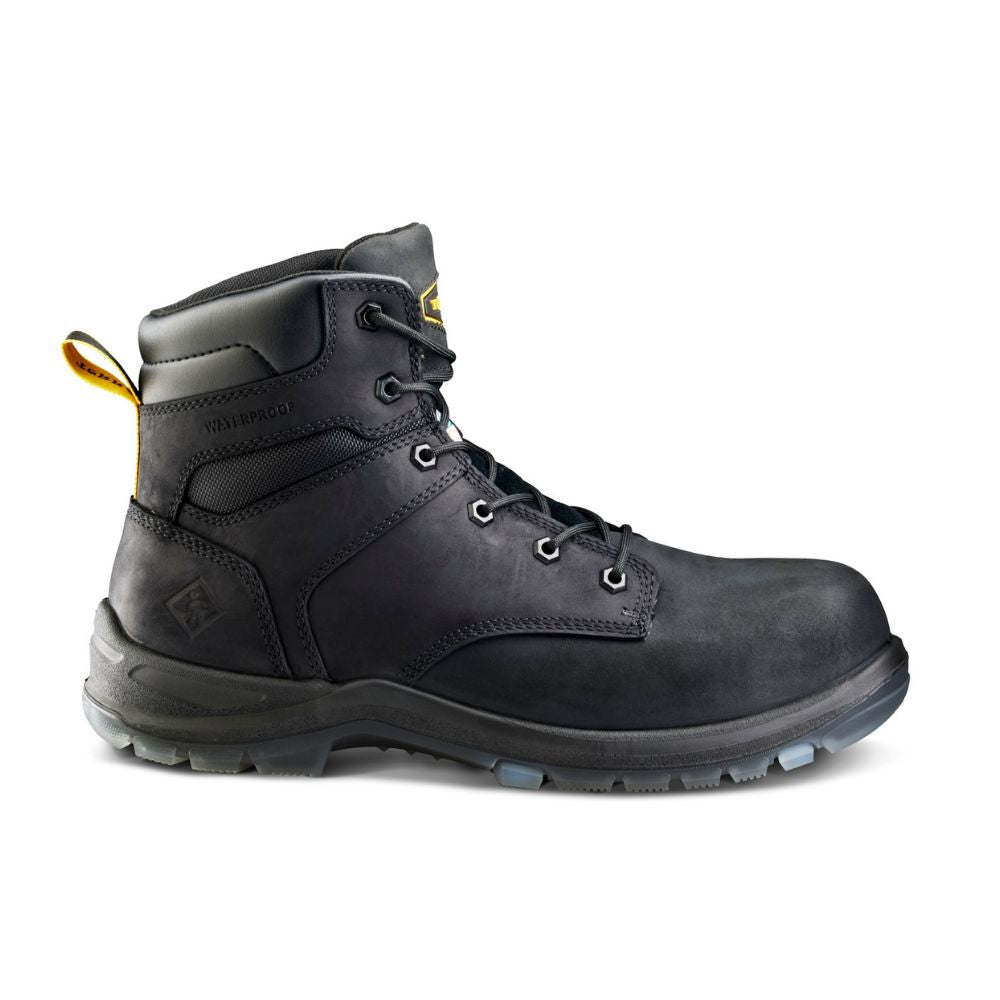 Terra Byrne Unisex 6-Inch Waterproof Composite Toe Work Boots TR0A839BBLK - Black Safety Shoes for Construction, Warehouse & Outdoor Work