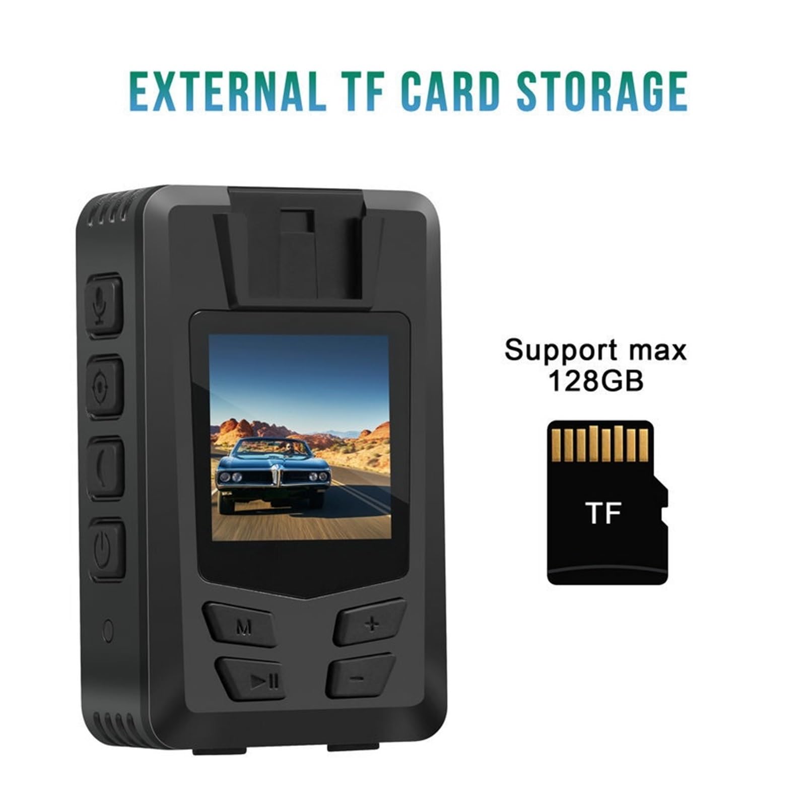 MZZYG 4K Ultra HD Action Camera with 128GB TF Card - Waterproof Sports Camera with IR Night Vision for Outdoor Adventures, Vlogging & Home Security