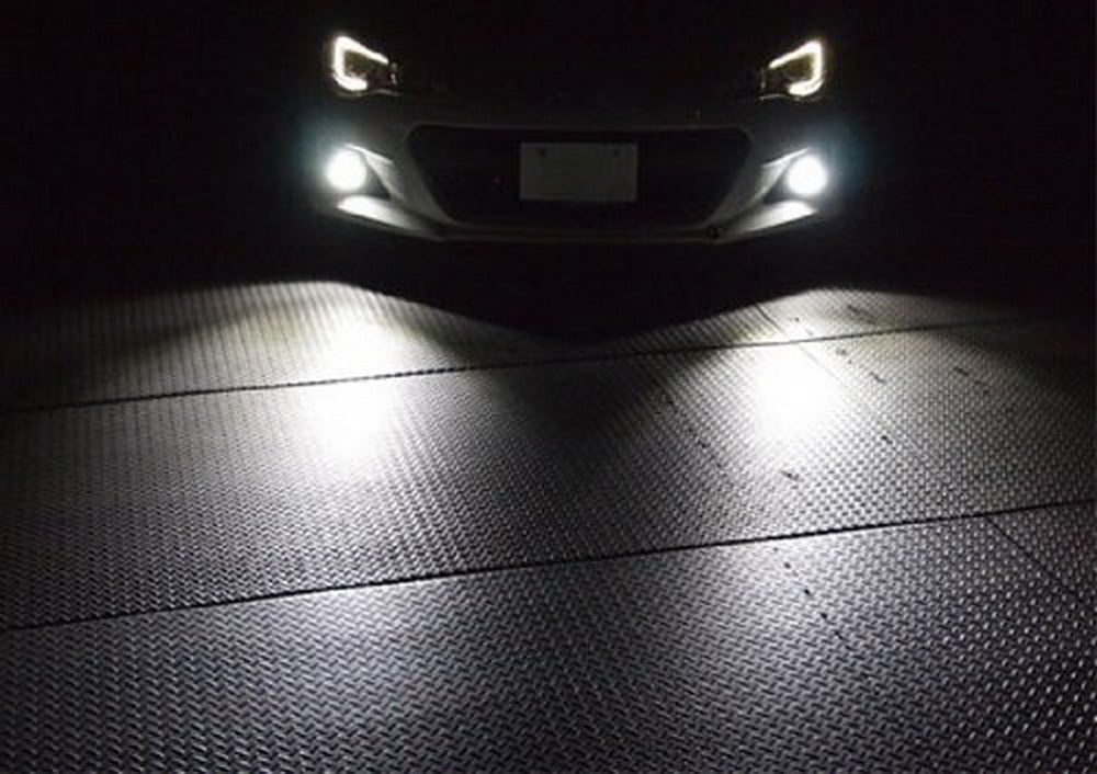 18W High Power 6 LED Fog Lights with Halo Rings - Compatible with Acura, Honda, Ford, Subaru - Durable Off-Road Lighting for Trucks, SUVs, Jeeps