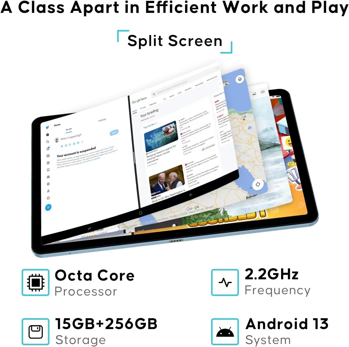 DOOGEE Tablet 10.1 Inch Android 11 Tablet PC, 4GB RAM 64GB ROM, Dual SIM 4G LTE, 8000mAh Battery - Perfect for Work, Study, and Entertainment