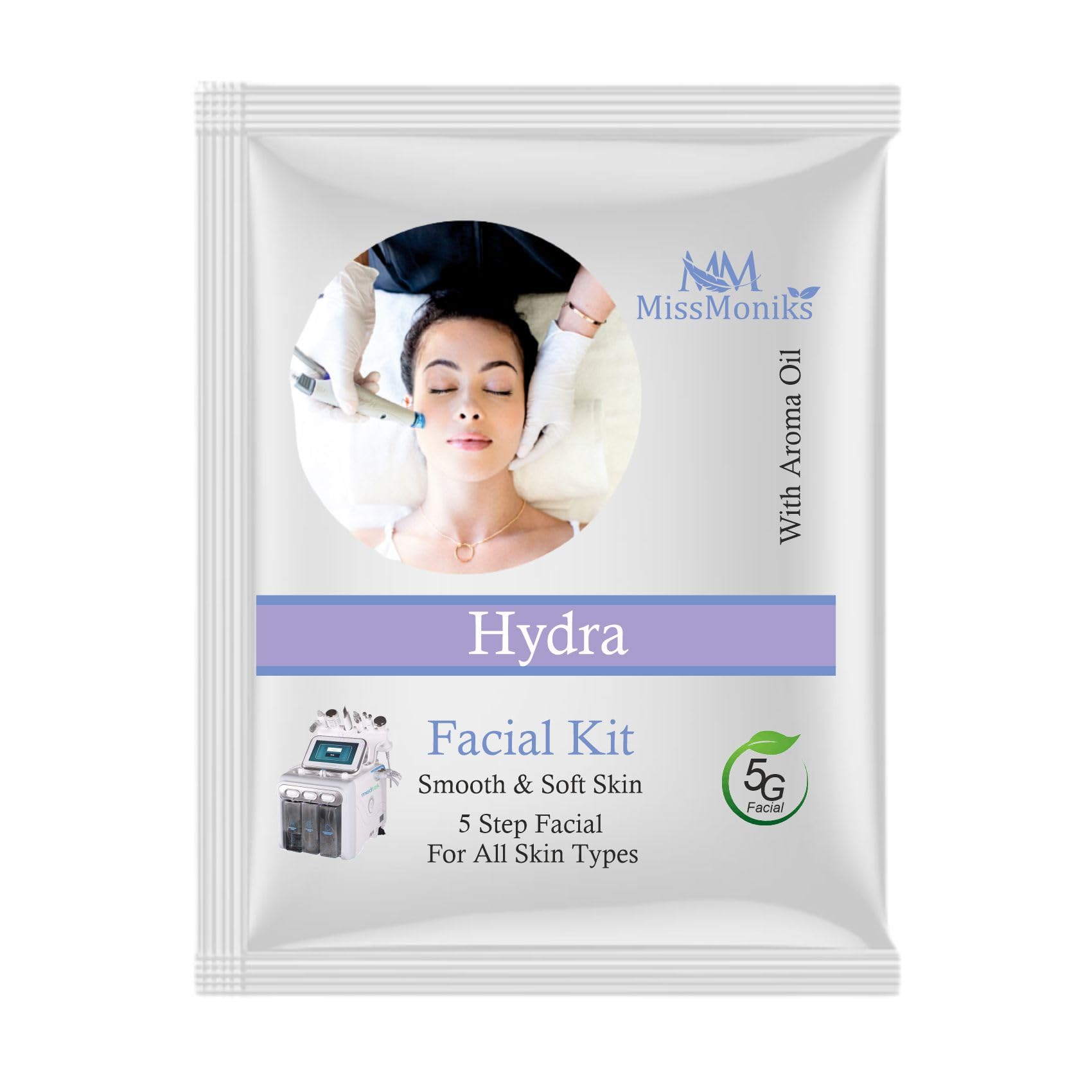 MissMoniks Hydra Facial Kit for Women - Instant Glow & Brightening Skincare Set for Party Ready Skin | At-Home Spa Treatment for Radiant Complexion | Perfect for Pre-Event Prep, Self-Care Days & Bridal Beauty Routine