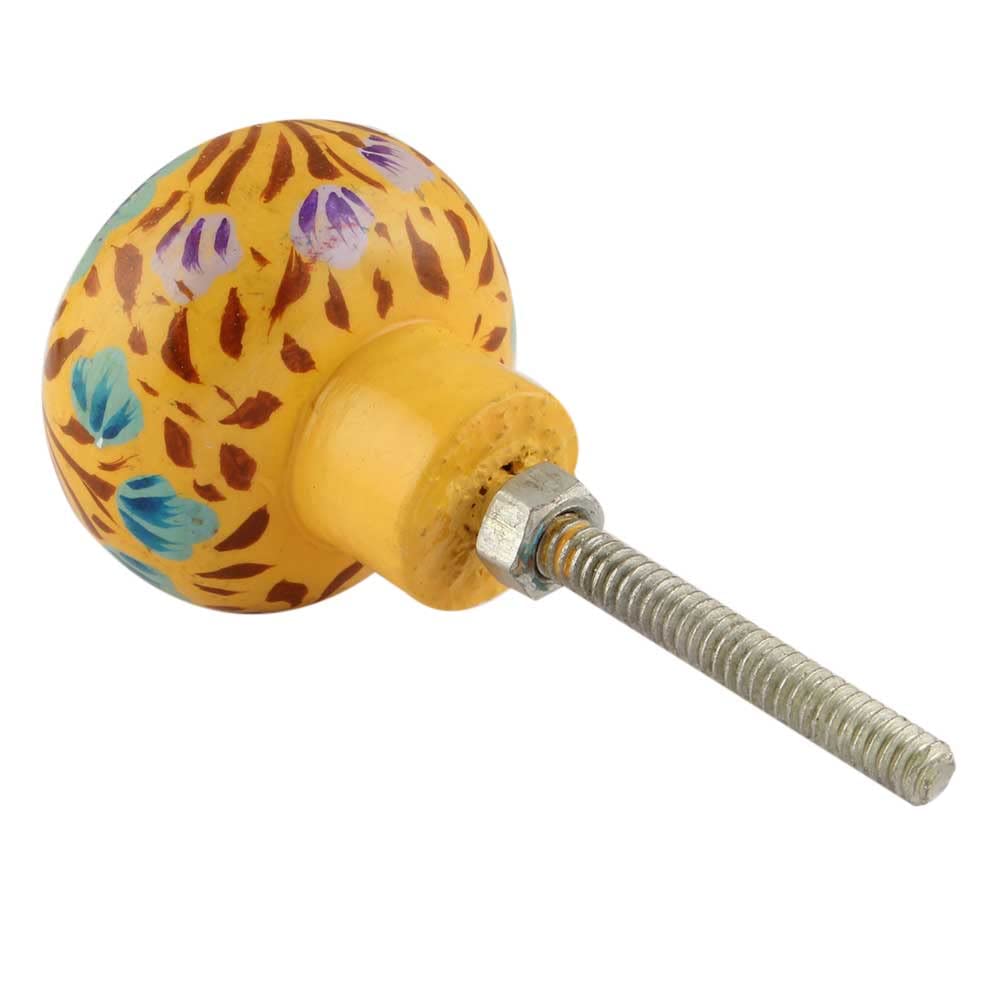 Boho Wooden Cabinet Knobs - 20pcs Blue Red Dresser Pulls for Kitchen & Drawer