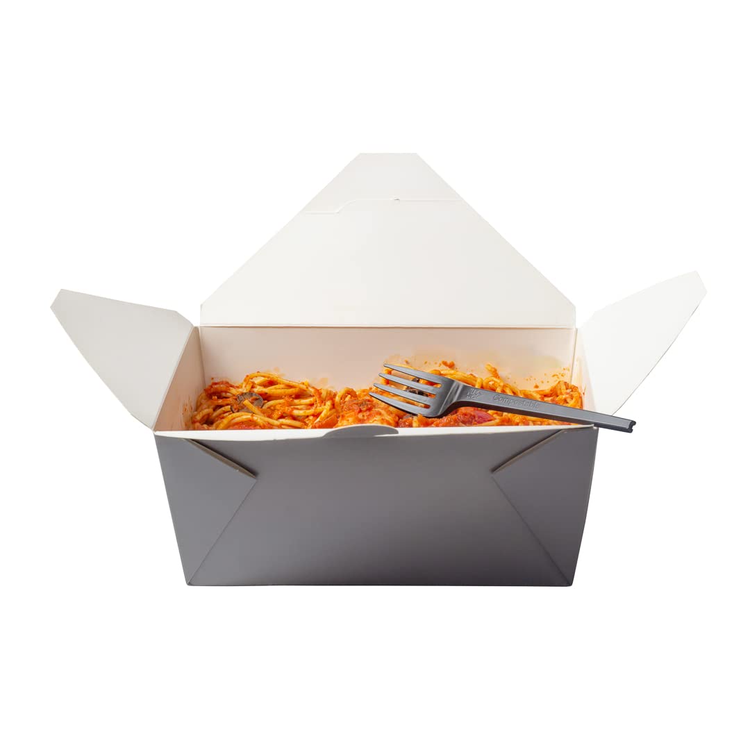 Eco-Friendly 6.5 Inch Compostable Forks - 250 Individually Wrapped Plant-Based Disposable Cutlery | BPI-Certified Black CPLA Plastic Utensils for Hot & Cold Foods | Perfect for Restaurants, Catering, Picnics & Outdoor Events