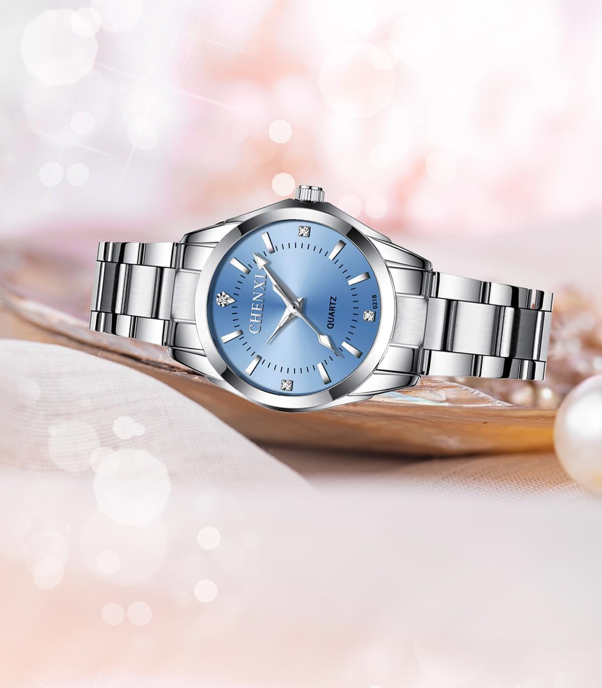 Gosasa Women's Classic Stainless Steel Quartz Watch - Waterproof & Luminous for Business & Casual Wear