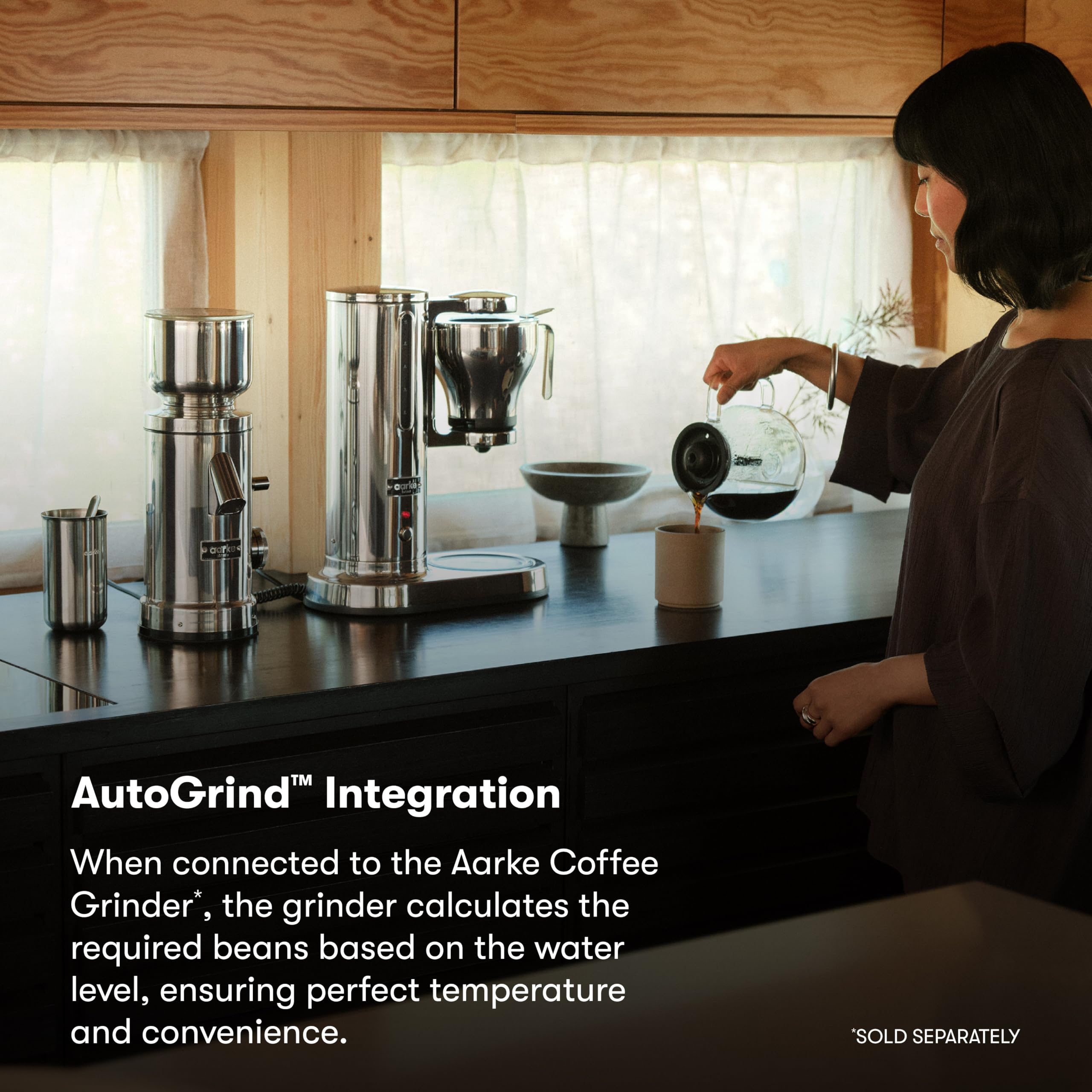 Aarke Electric Drip Coffee Maker - Stainless Steel Filter Coffee Brewer with Glass Carafe & Smart Hot Plate (2-10 Cups, 250mL-1.25L) - Perfect for Home, Office and Restaurant Use