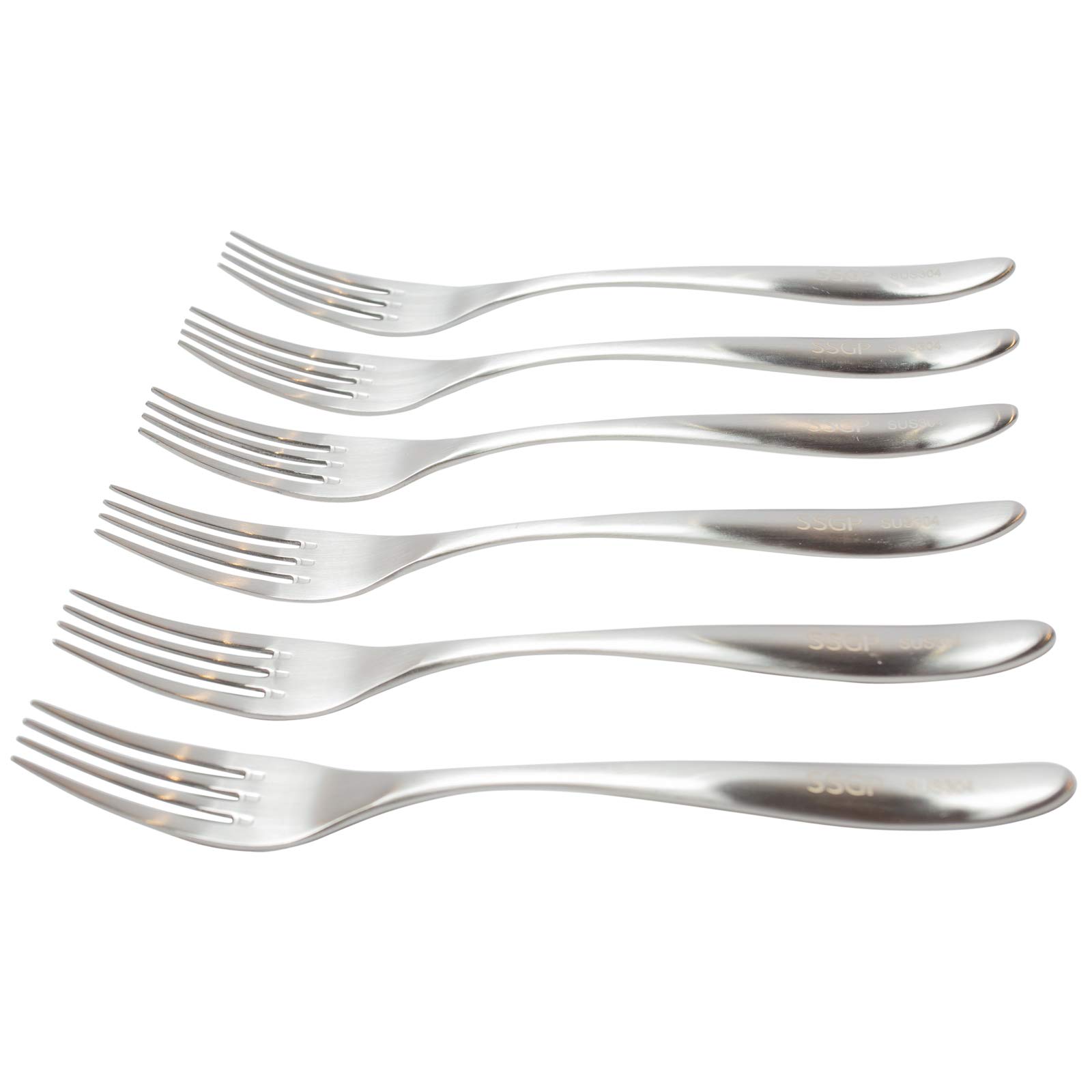 Premium Stainless Steel Dinner Forks Set of 6 - 8.3 Inch Matte Silverware, Dishwasher Safe for Everyday Use, Parties & Fine Dining
