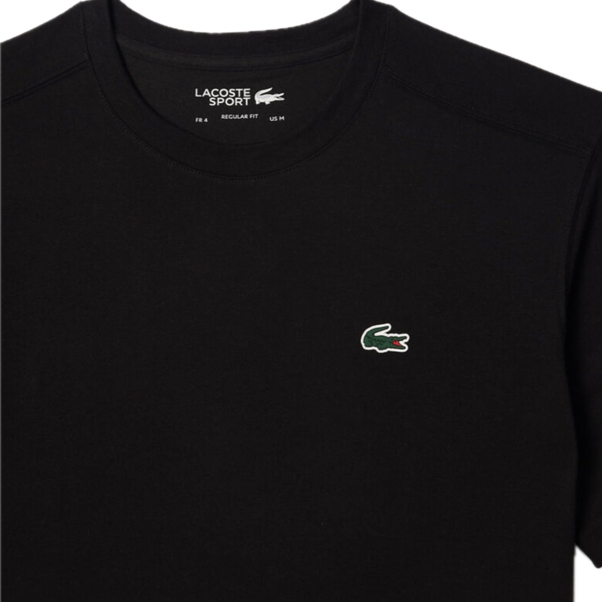 Lacoste Essentials Men's Crewneck Sports T-Shirt - Black | Casual Comfort Fit for Everyday Wear & Gym Workouts