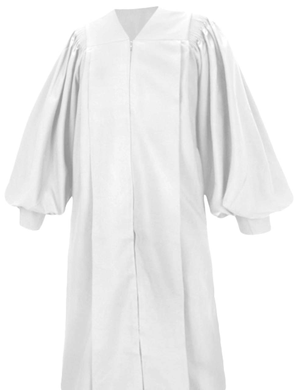Deluxe White Clergy Robe for Pulpit - Preacher Gown for Church Services (5'9