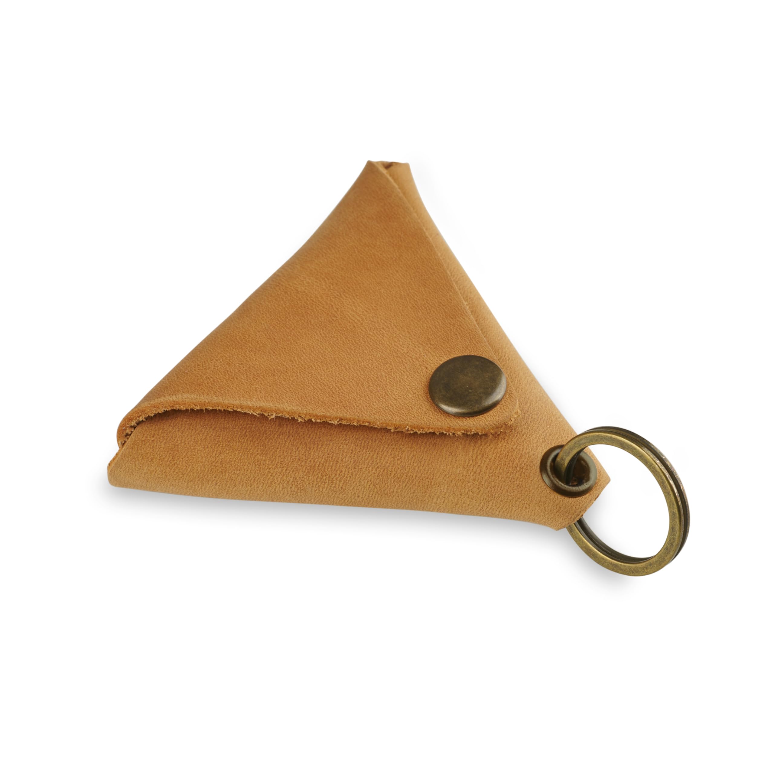 Vintage Brown Leather Keychain Pouch - Small Key Holder & Coin Purse for Keys, Cards, and Cash | Perfect for Travel, Daily Use, and Gift Giving