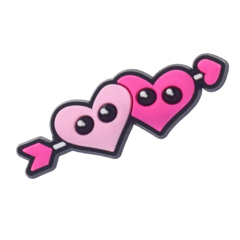 1Pcs PVC Pink Shoe Charms for Crocs - Cute DIY Accessories for Girls & Women - Perfect for Bracelets, Wristbands, Party Gifts & Jibbitz Decorations - Great for Birthday Parties, School Events & Fashion DIY Projects