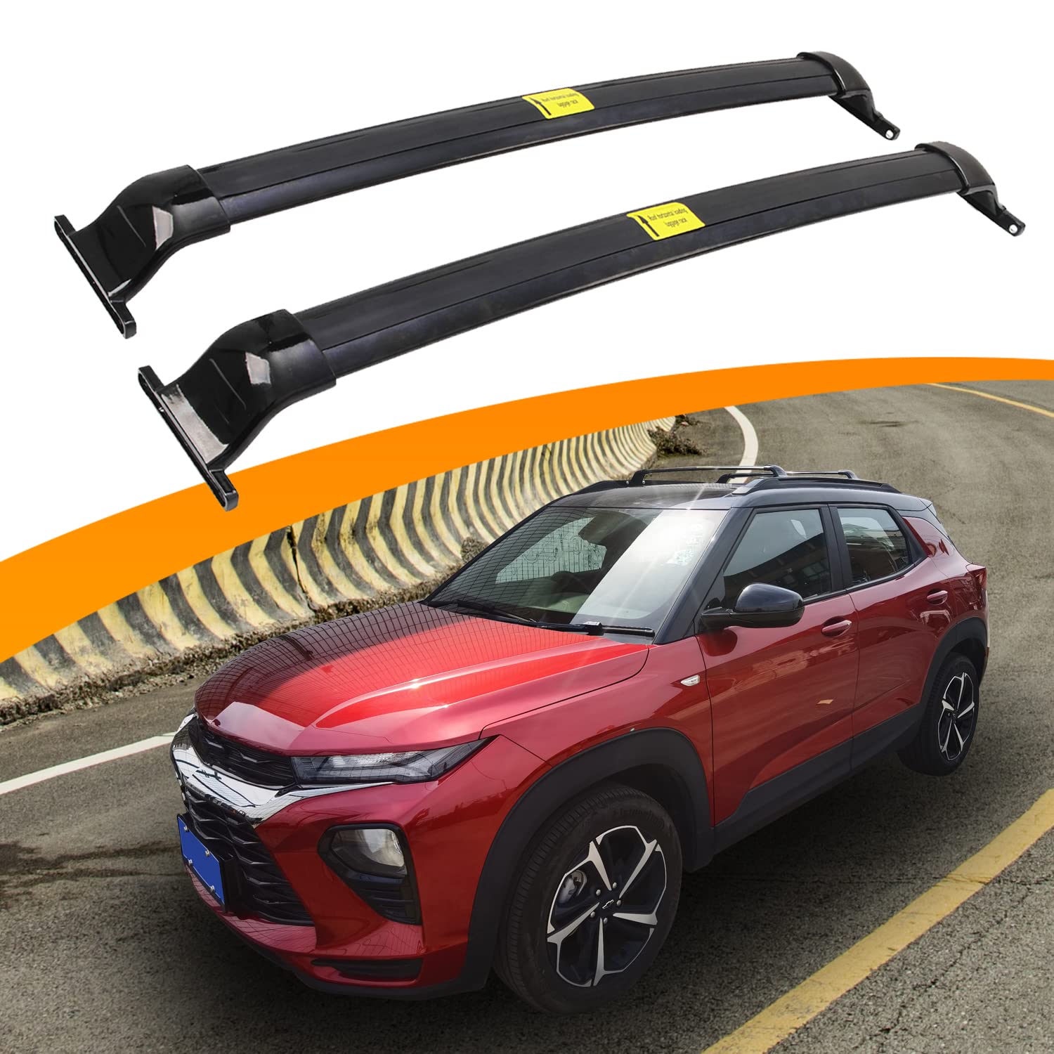 Snailfly 220 LBS Heavy Duty Roof Rack Cross Bars for 2021-2025 Chevy Chevrolet Trailblazer - Black Aluminum Alloy Cargo Carrier Bars - Perfect for Camping, Kayaking & Outdoor Adventures