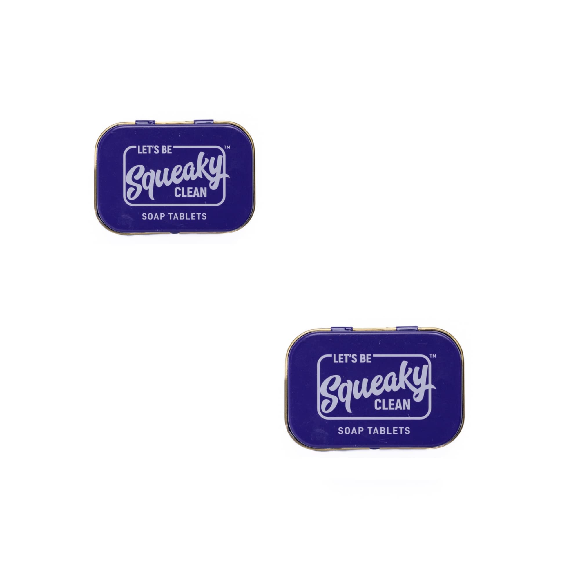 Handmade SqueakyClean Soap Tablets - 30 Bars per Tin | Single Wash Hygiene Bar for Hand Care | Travel & Pocket Friendly | Sweet Lavender Fragrance (Pack of 2) | Perfect for Travel, Camping & Everyday Use